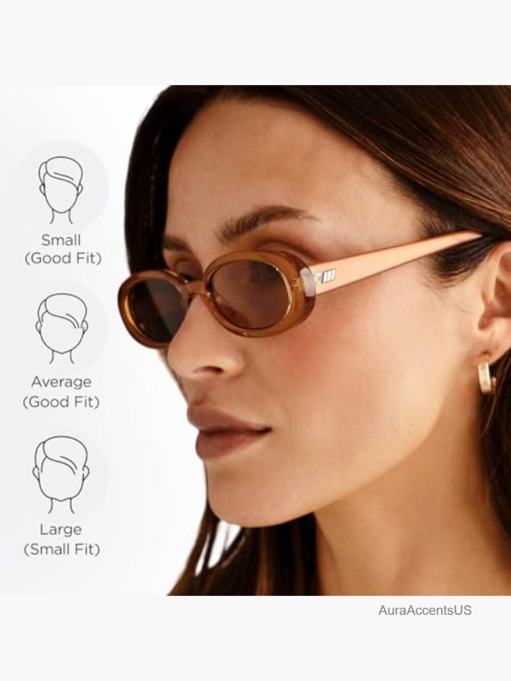 Retro 90s Narrow Oval Sunglasses for Men and Women - Picture 5 of 7